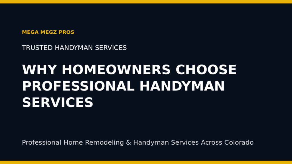 Why Home owners Choose Professional Handyman Services