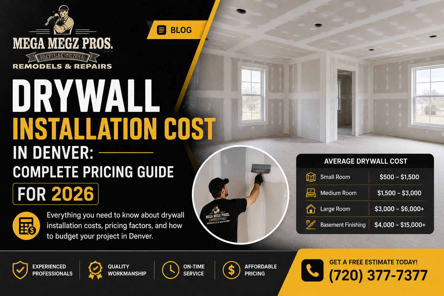 drywall installation cost